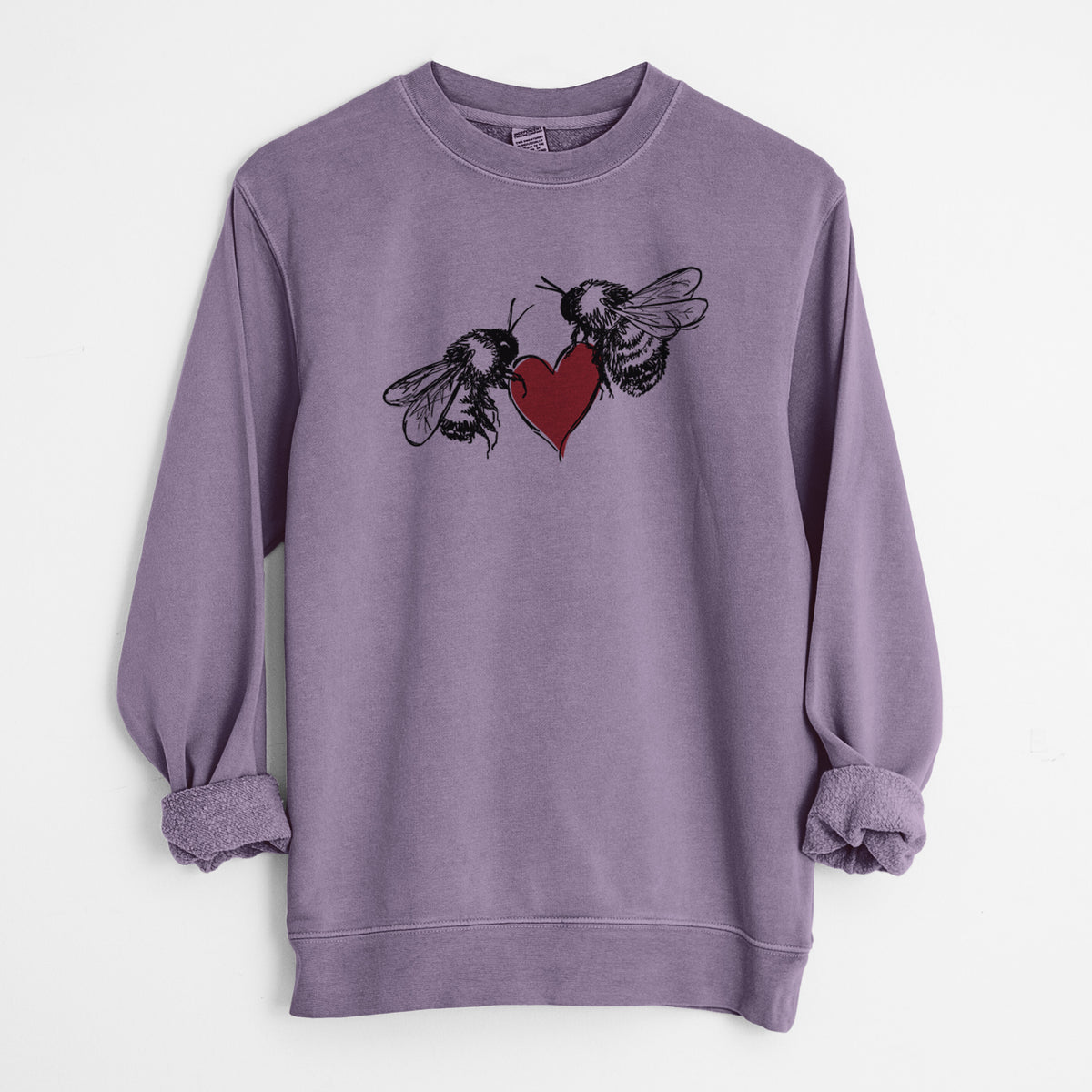 Love Bees - Unisex Pigment Dyed Crew Sweatshirt