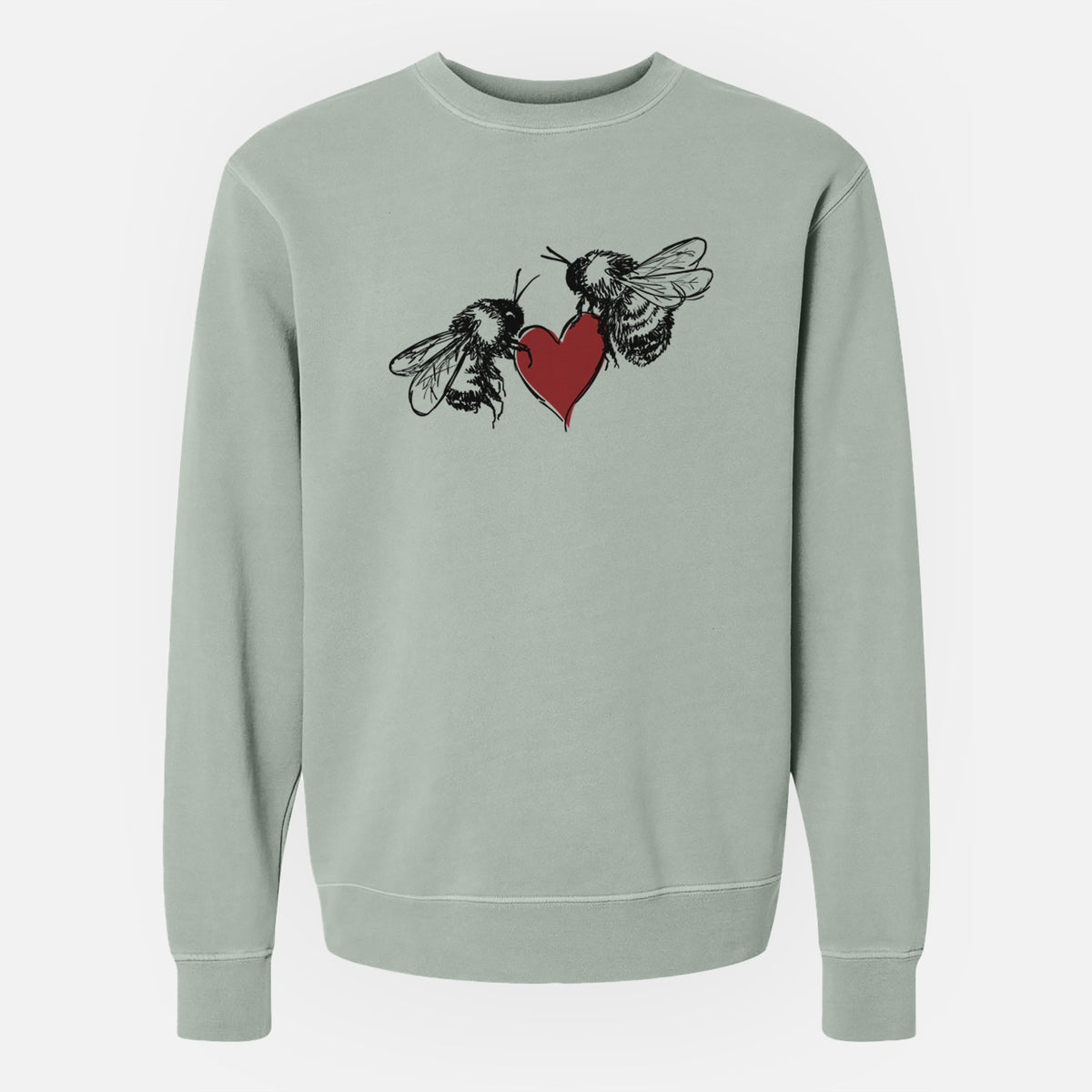 Love Bees - Unisex Pigment Dyed Crew Sweatshirt