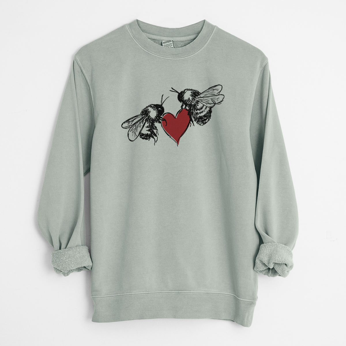 Love Bees - Unisex Pigment Dyed Crew Sweatshirt