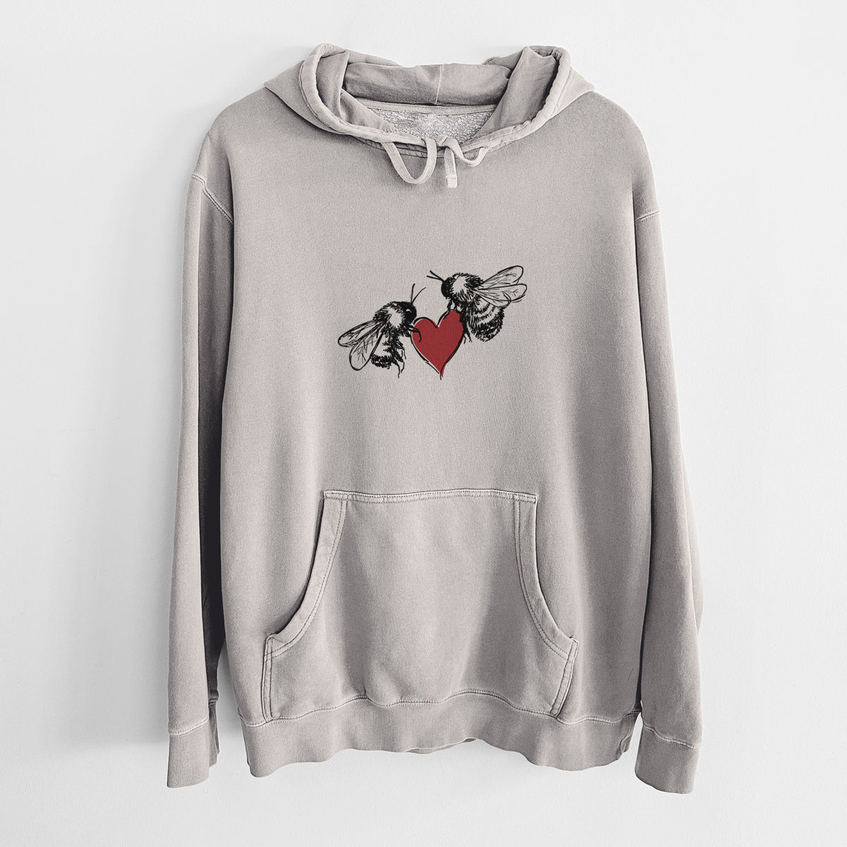 Love Bees - Unisex Pigment Dyed Hoodie