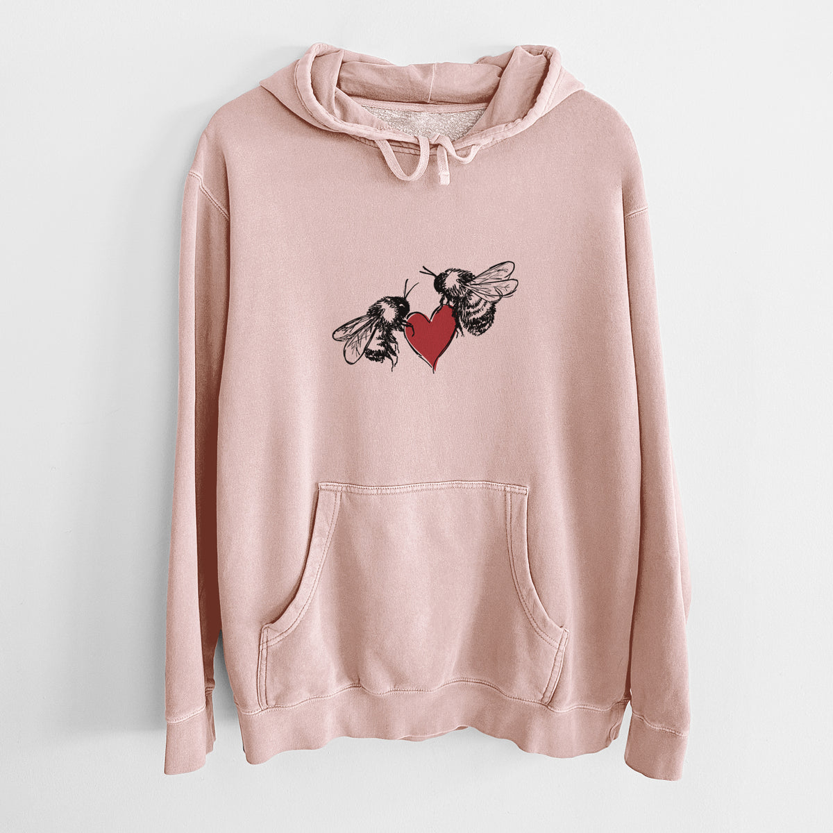 Love Bees - Unisex Pigment Dyed Hoodie