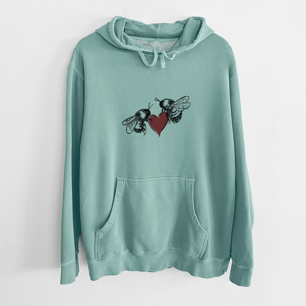 Love Bees - Unisex Pigment Dyed Hoodie