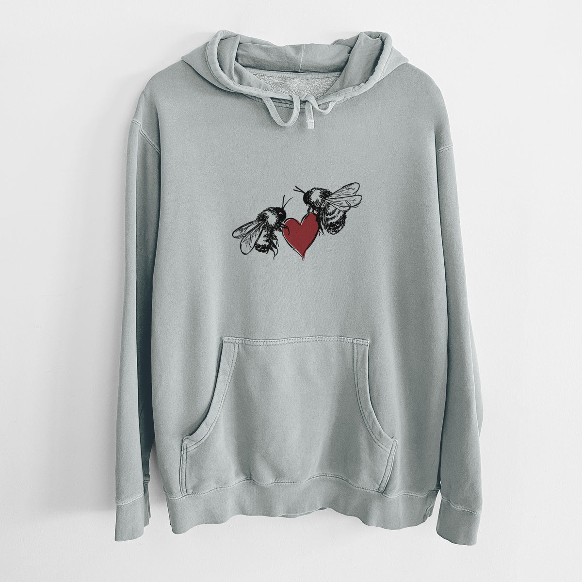 Love Bees - Unisex Pigment Dyed Hoodie