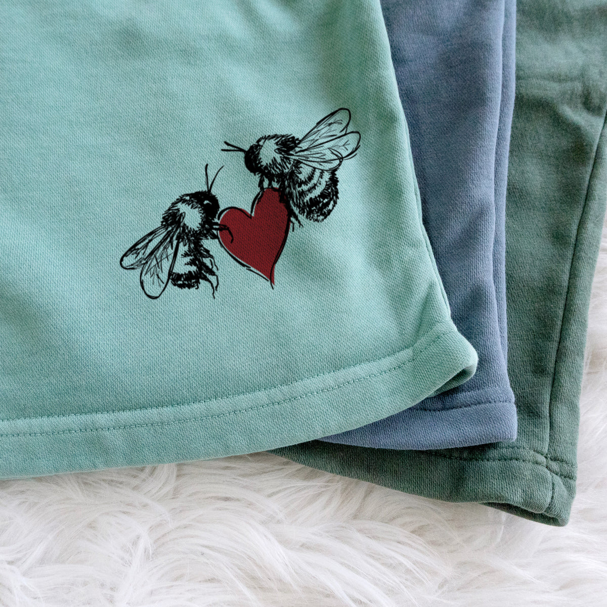 Love Bees - Unisex Pigment Dyed Shorts