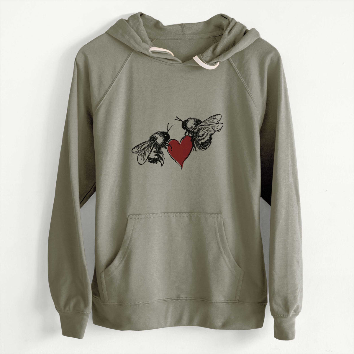 Love Bees  - Unisex Slim Fit Loopback Terry Hoodie