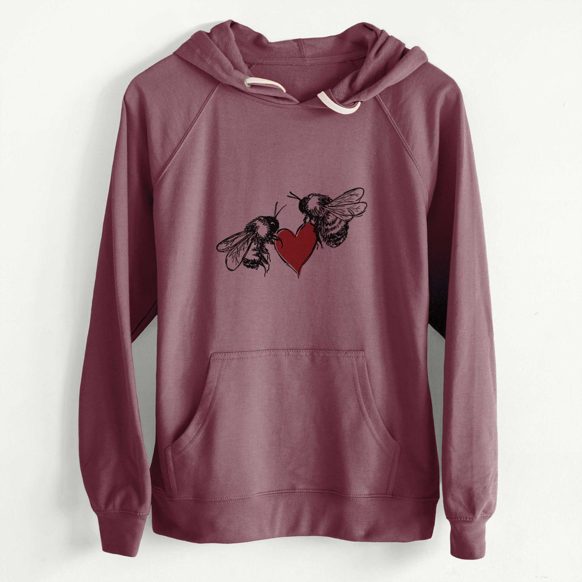 Love Bees  - Unisex Slim Fit Loopback Terry Hoodie