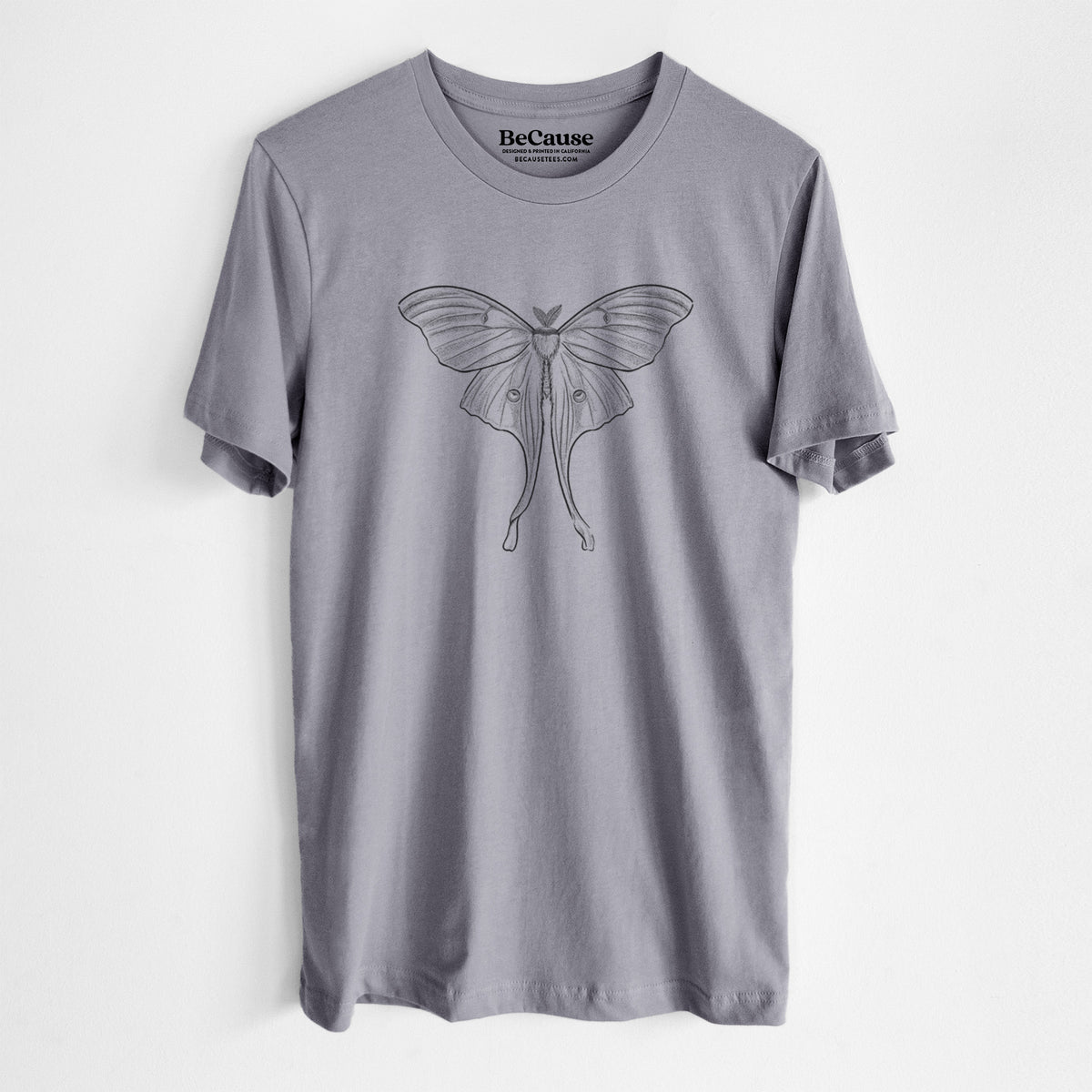 Luna Moth - Actias luna - Lightweight 100% Cotton Unisex Crewneck