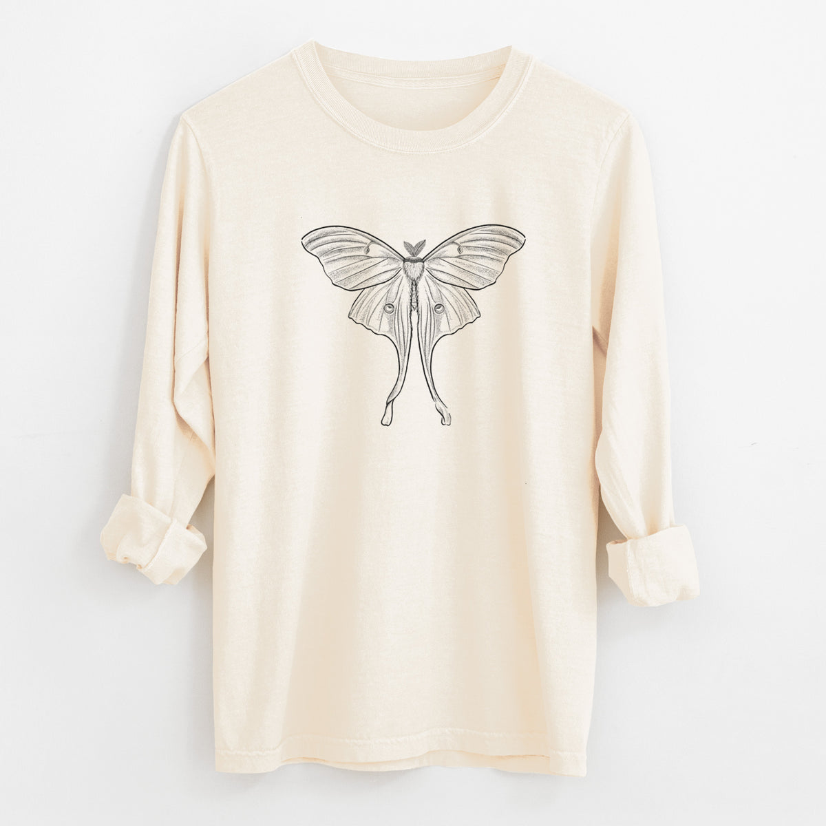 Luna Moth - Actias luna - Unisex Comfort Colors 100% Cotton Long Sleeve