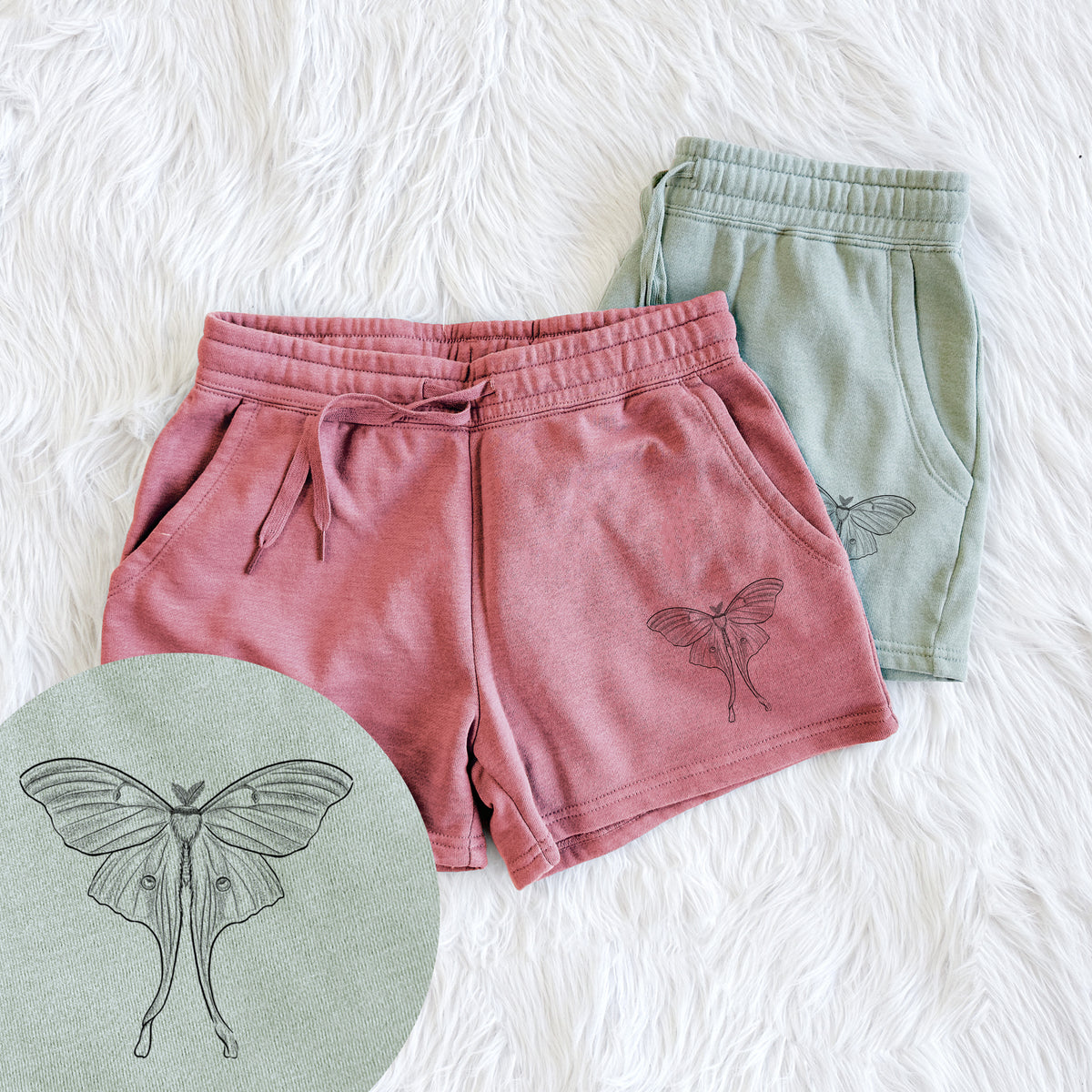 Luna Moth - Actias luna - Women&#39;s Cali Wave Shorts