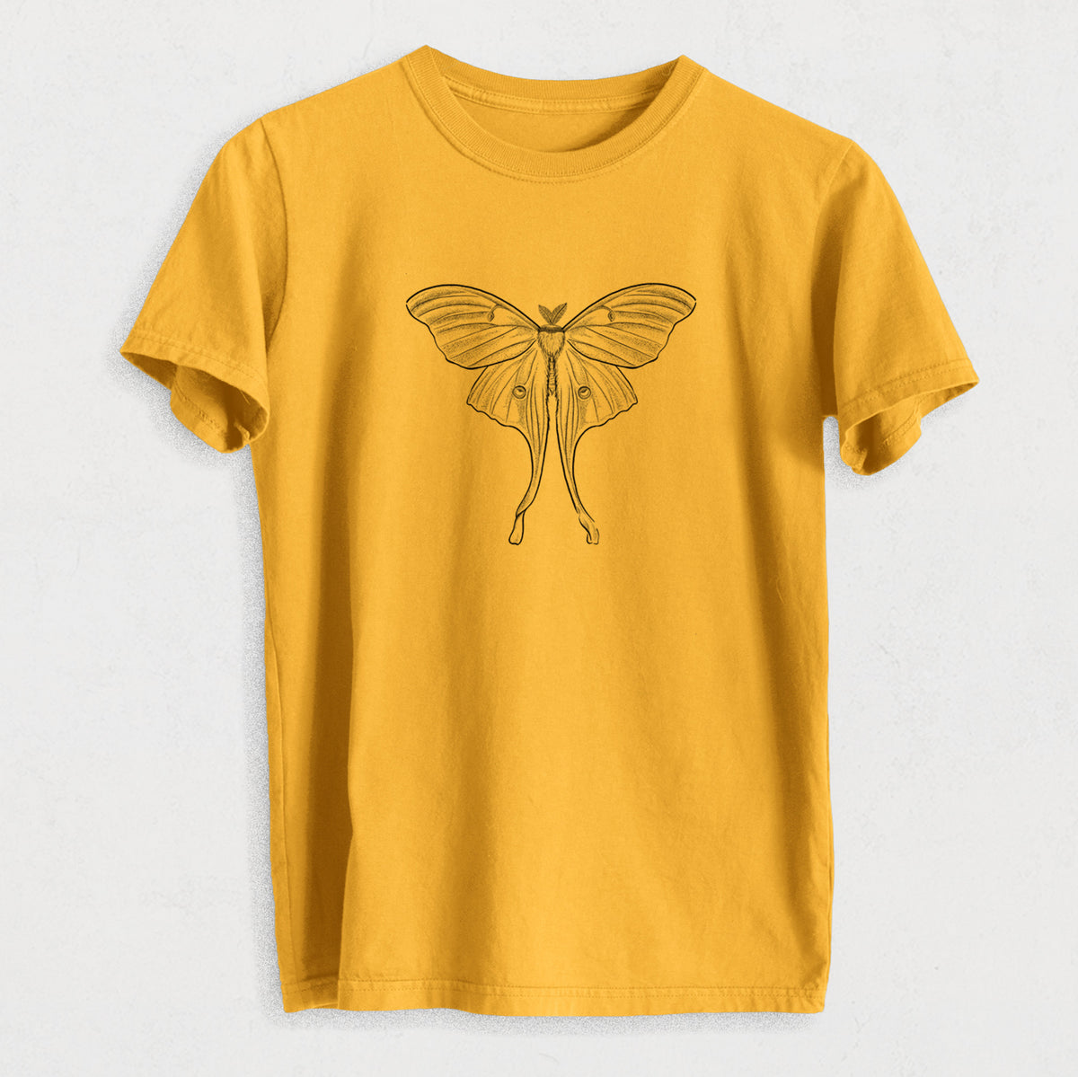 Luna Moth - Actias luna - Heavyweight Men&#39;s 100% Organic Cotton Tee