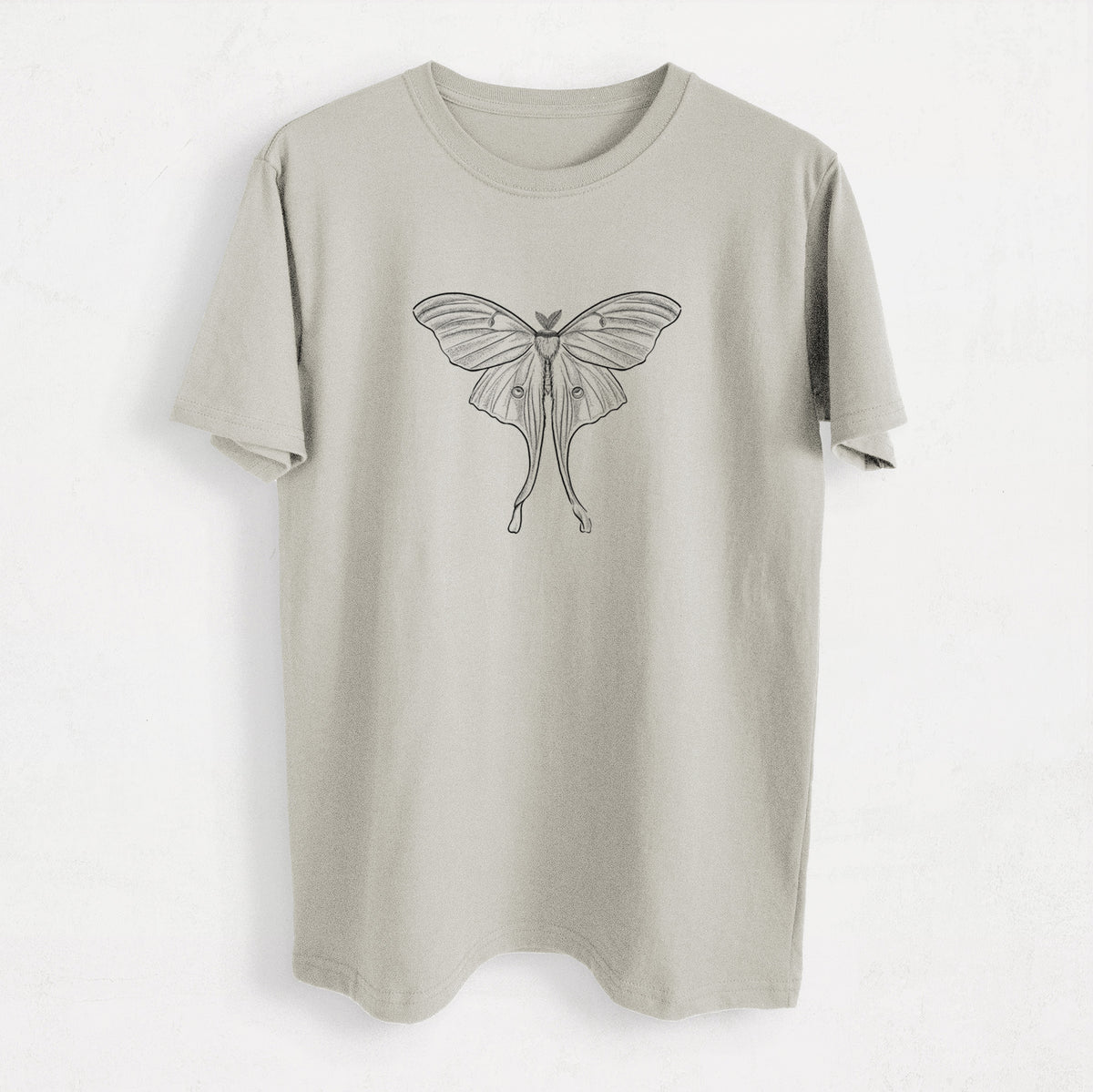 Luna Moth - Actias luna - Heavyweight Men&#39;s 100% Organic Cotton Tee