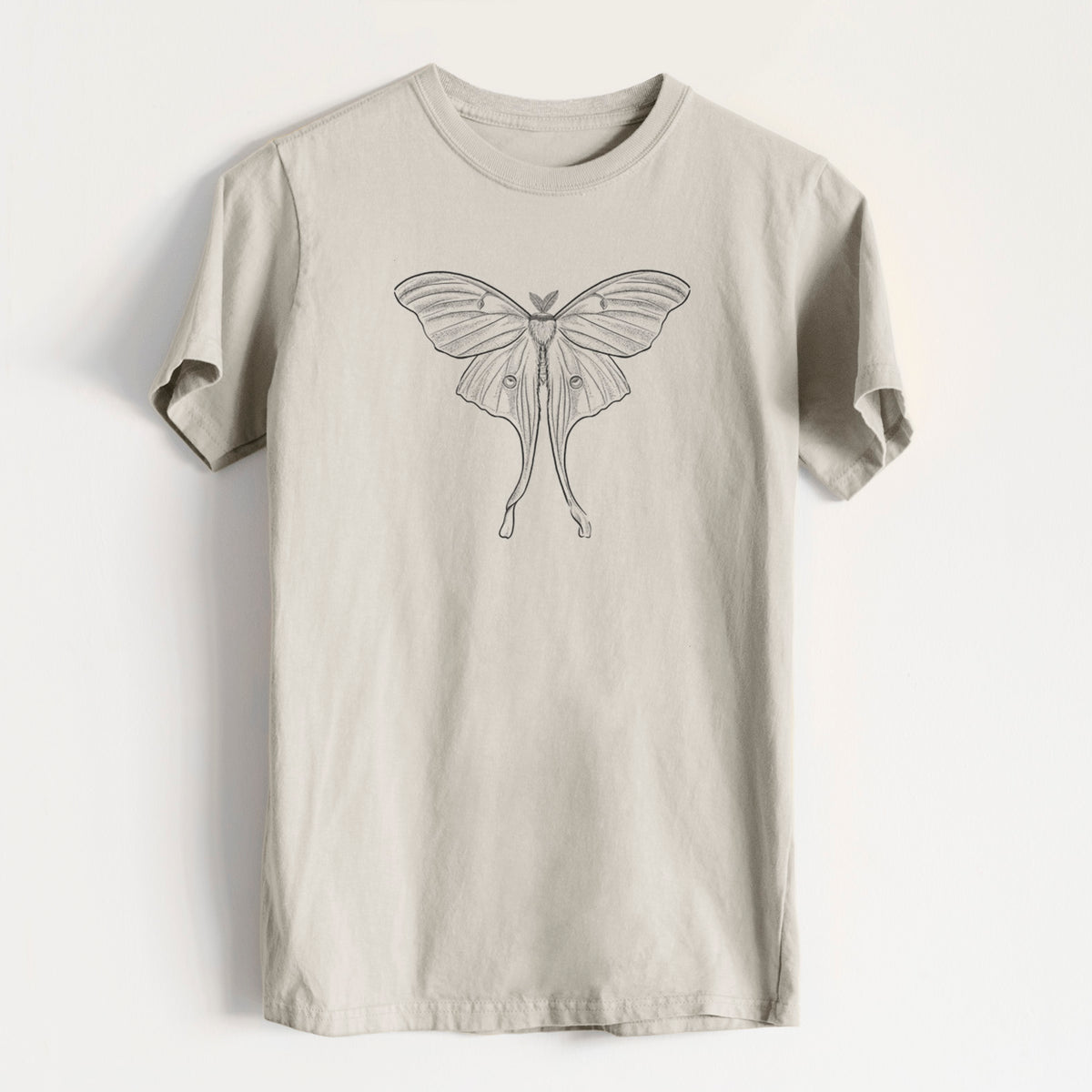 Luna Moth - Actias luna - Heavyweight Men&#39;s 100% Organic Cotton Tee