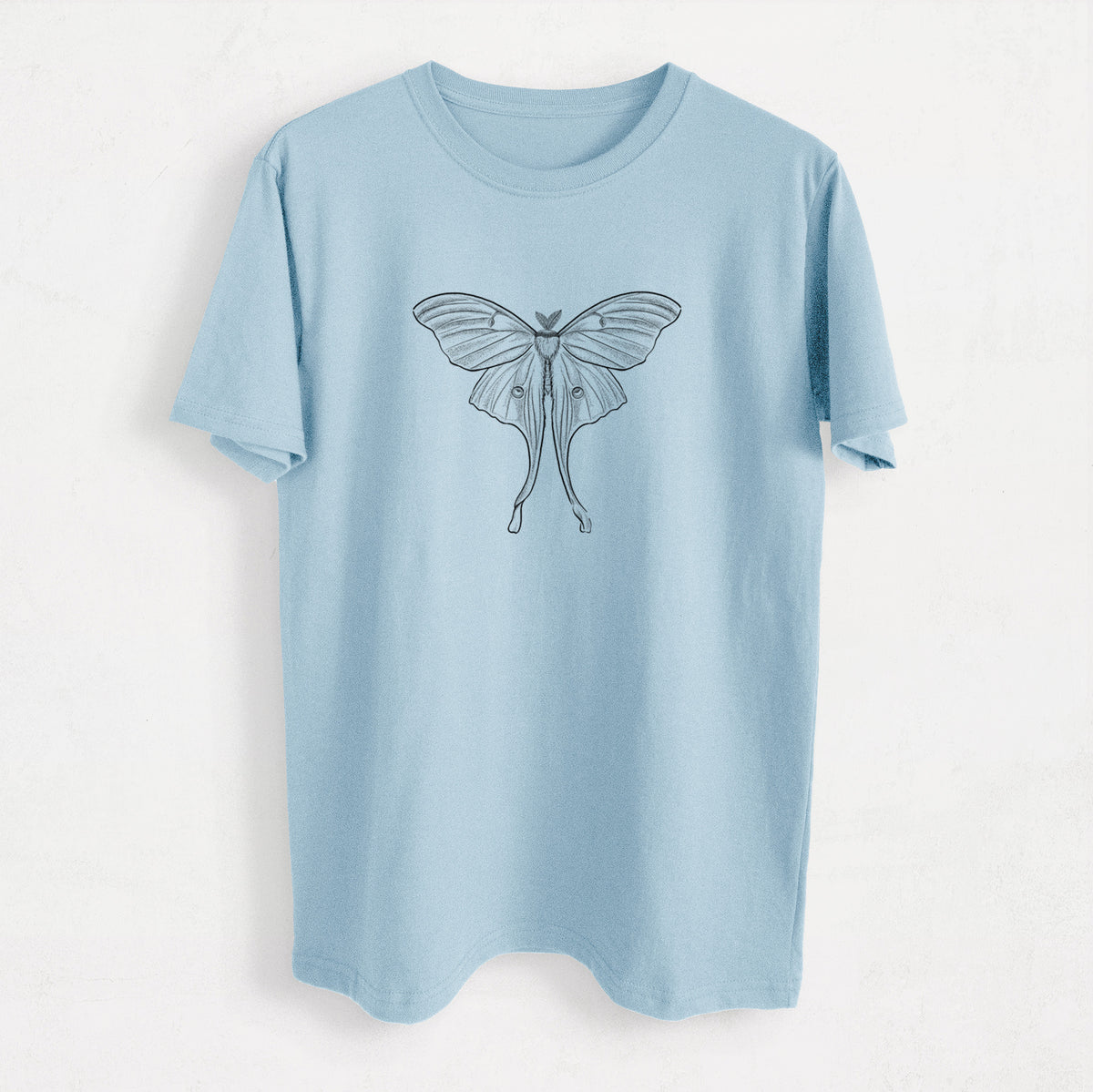 Luna Moth - Actias luna - Heavyweight Men&#39;s 100% Organic Cotton Tee