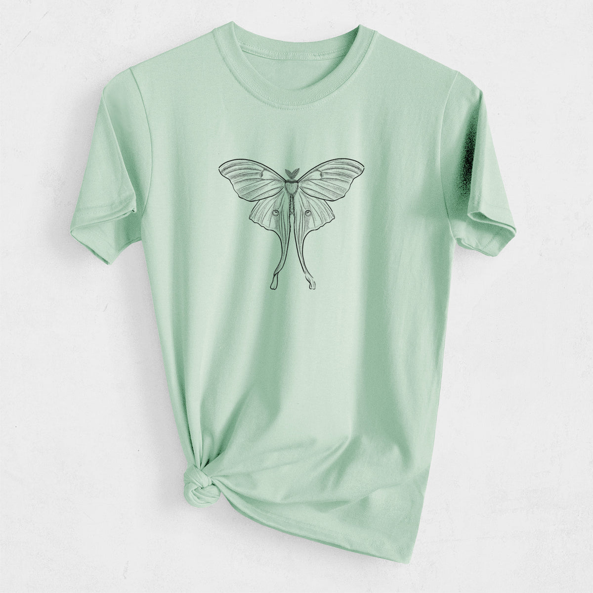 Luna Moth - Actias luna - Heavyweight Men&#39;s 100% Organic Cotton Tee