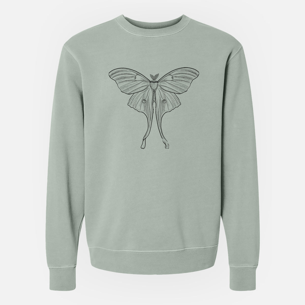 Luna Moth - Actias luna - Unisex Pigment Dyed Crew Sweatshirt