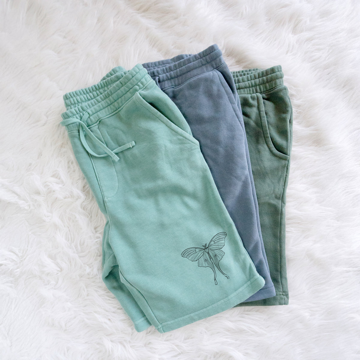 Luna Moth - Actias luna - Unisex Pigment Dyed Shorts