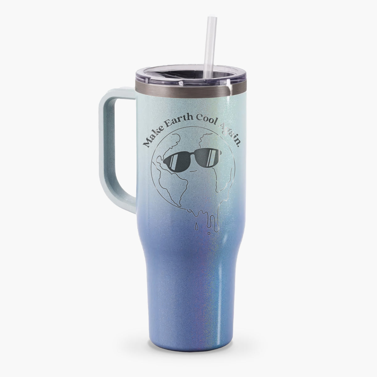 Make Earth Cool Again - Melted Planet - 40oz Tumbler with Handle
