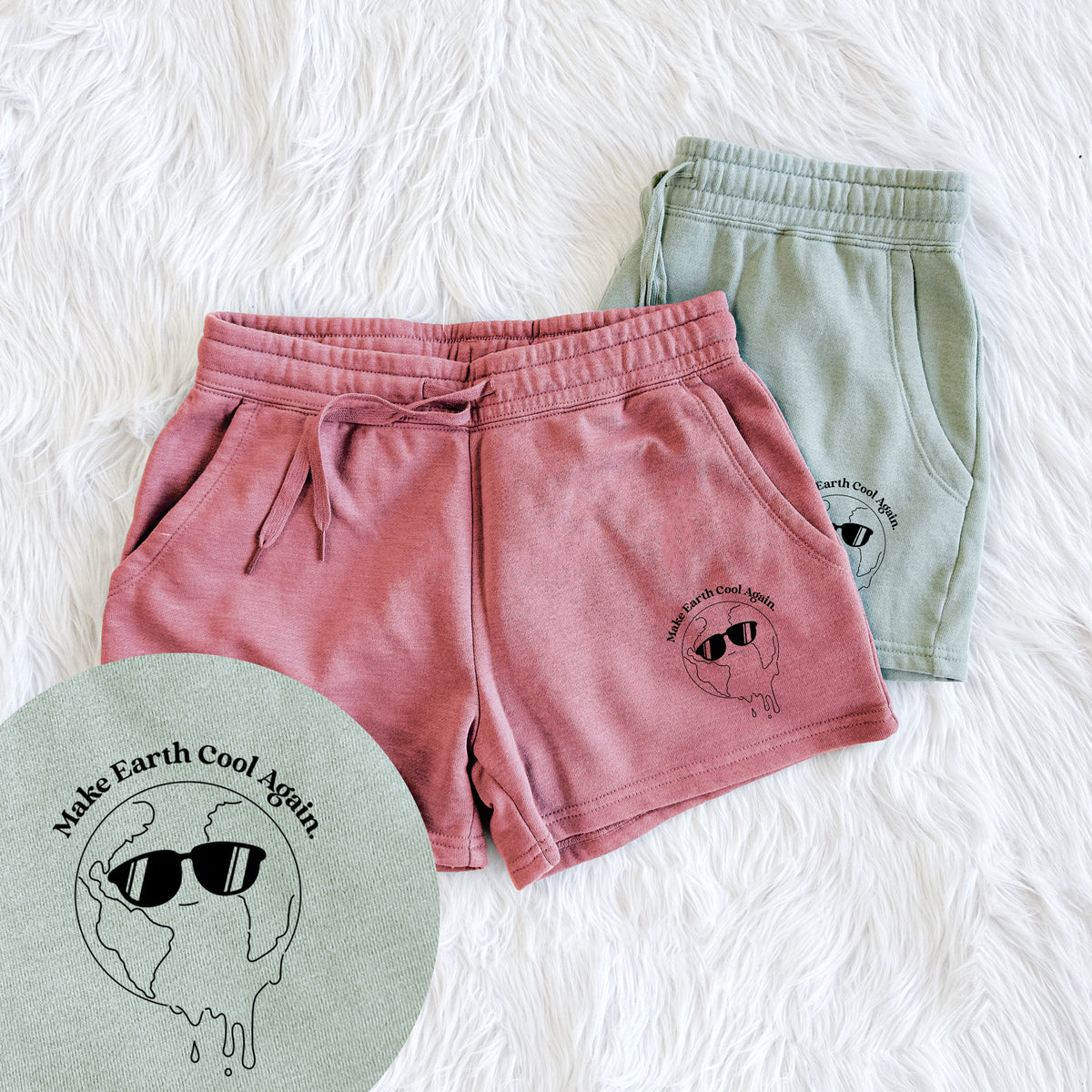 Make Earth Cool Again - Melted Planet - Women&#39;s Cali Wave Shorts