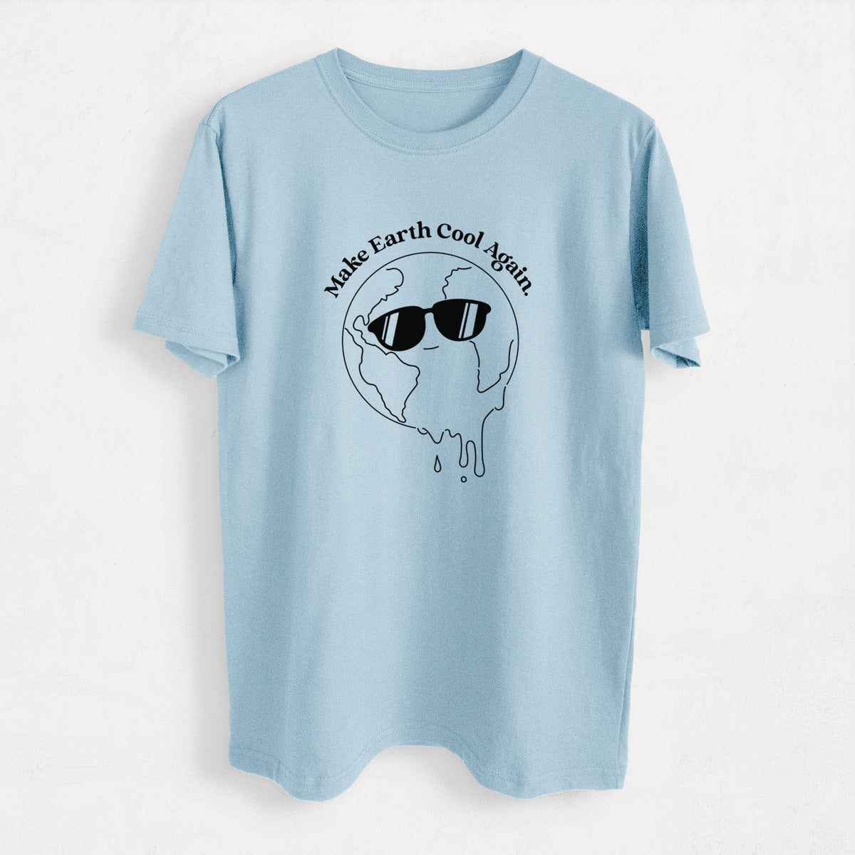 Make Earth Cool Again - Melted Planet - Heavyweight Men&#39;s 100% Organic Cotton Tee