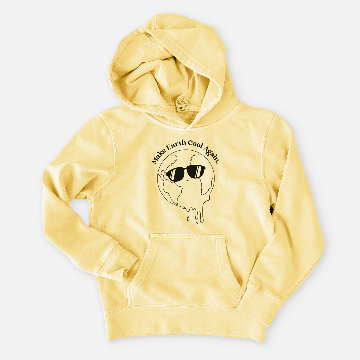 Make Earth Cool Again - Melted Planet - Youth Pigment Dyed Hoodie