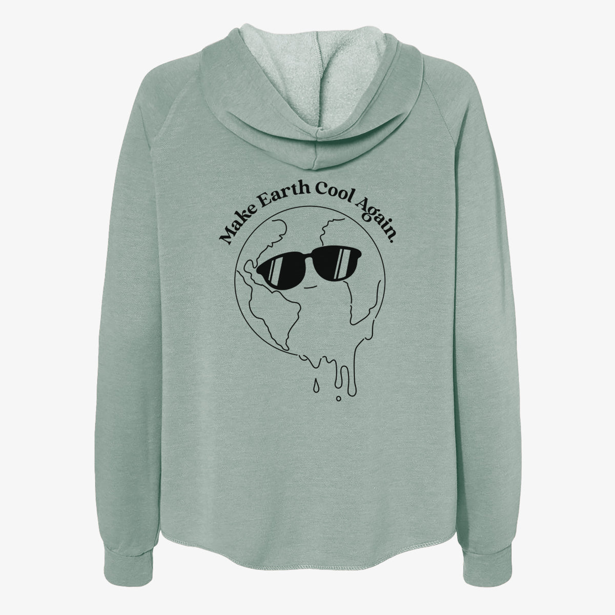 Make Earth Cool Again - Melted Planet - Women&#39;s Cali Wave Zip-Up Sweatshirt