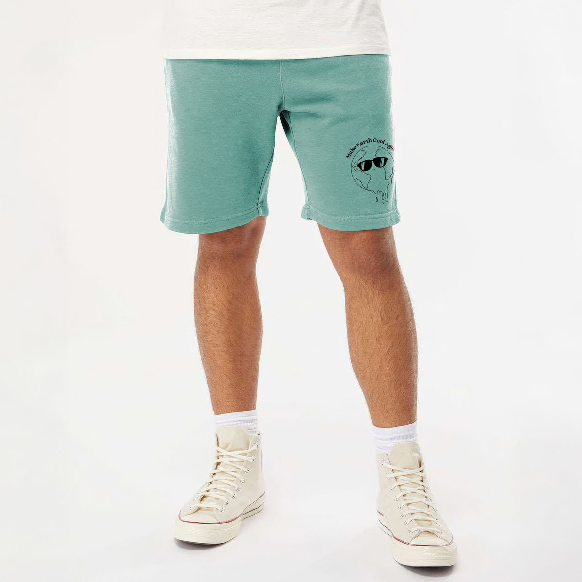Make Earth Cool Again - Melted Planet - Unisex Pigment Dyed Shorts