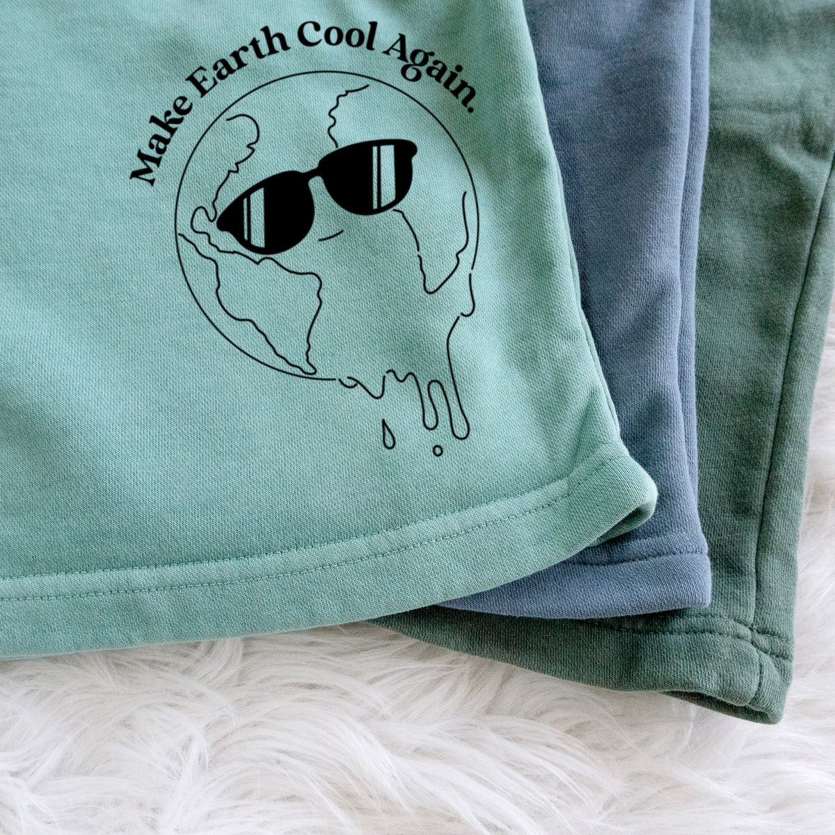 Make Earth Cool Again - Melted Planet - Unisex Pigment Dyed Shorts