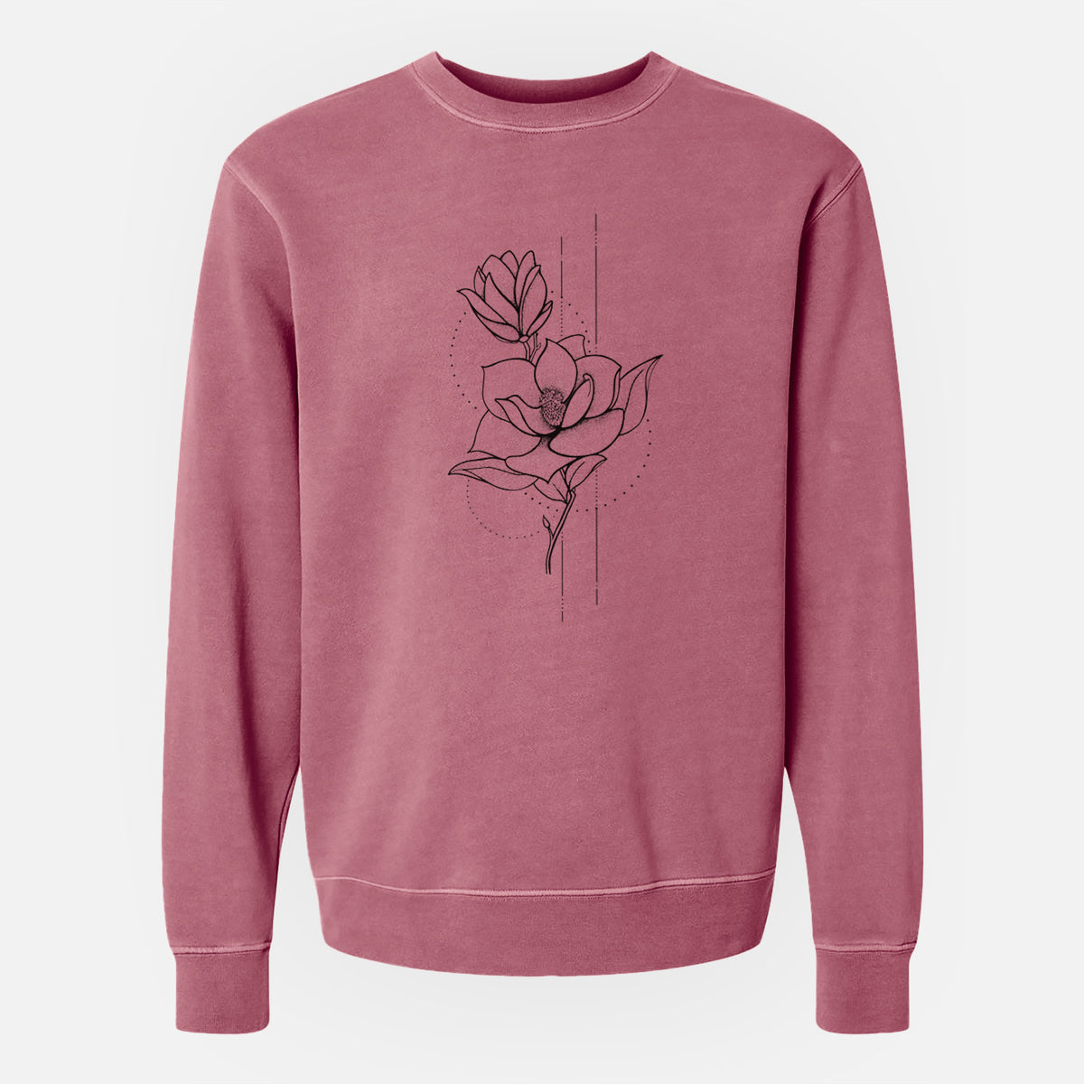 Southern Magnolia Stem - Unisex Pigment Dyed Crew Sweatshirt