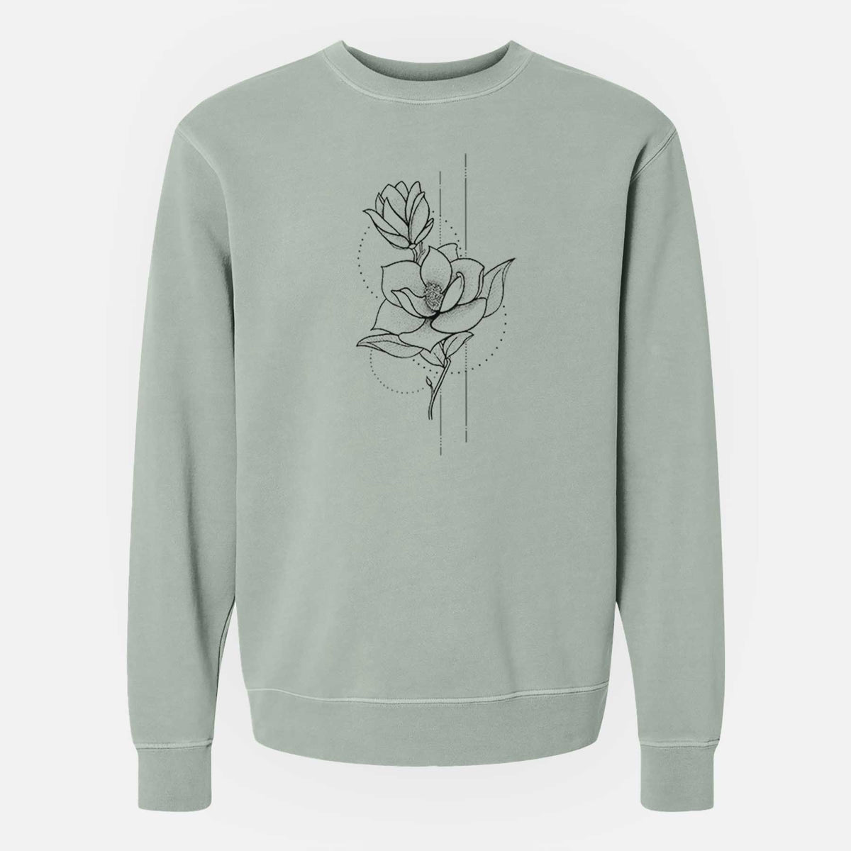 Southern Magnolia Stem - Unisex Pigment Dyed Crew Sweatshirt