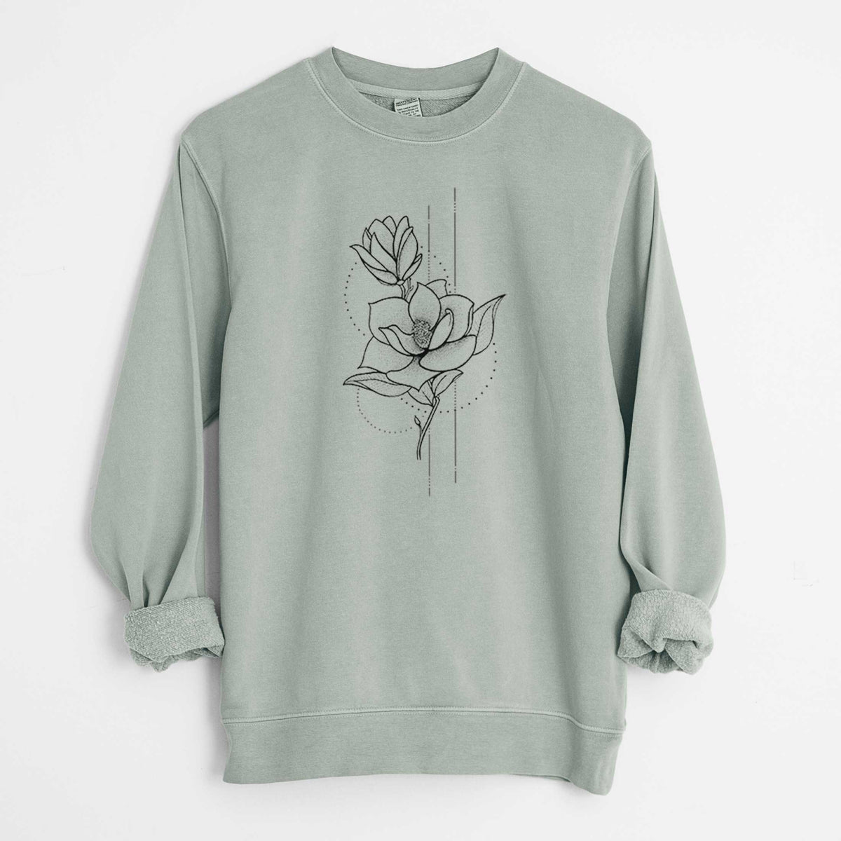 Southern Magnolia Stem - Unisex Pigment Dyed Crew Sweatshirt