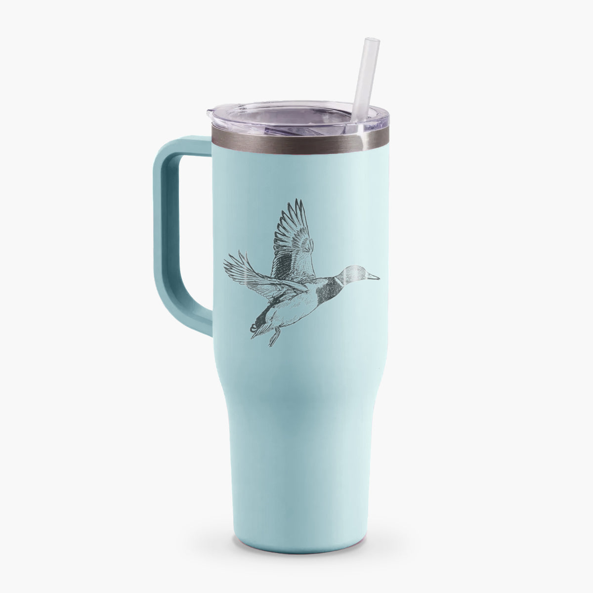 Male Mallard Duck - Anas platyrhynchos - 40oz Tumbler with Handle