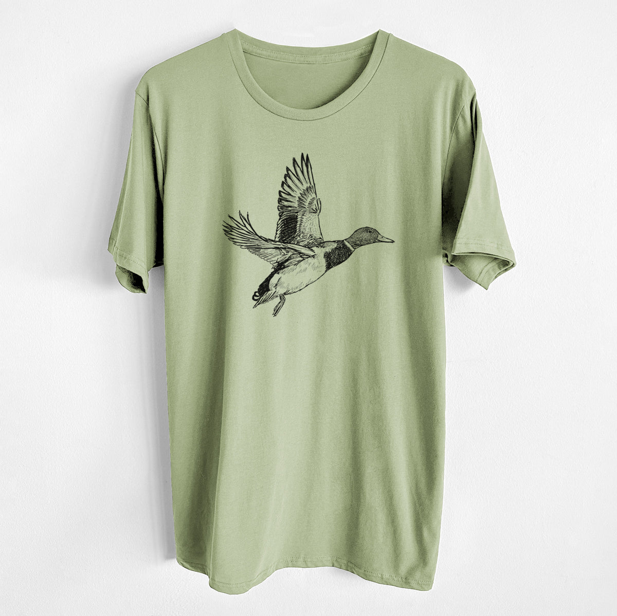 CLOSEOUT - Male Mallard Duck - Anas platyrhynchos - Unisex Crewneck - Made in USA - 100% Organic Cotton