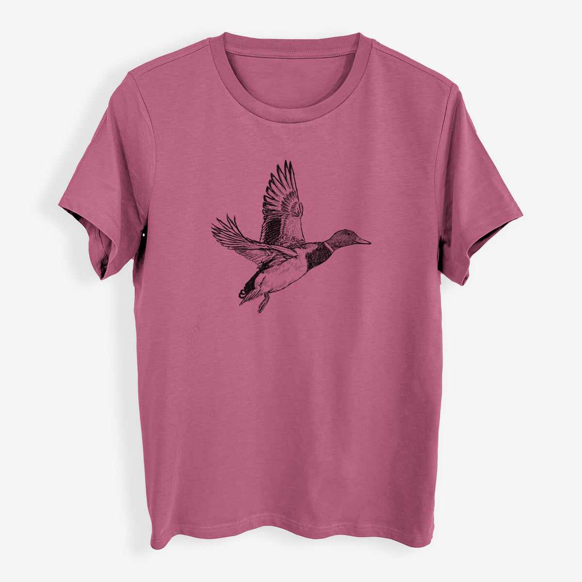 Male Mallard Duck - Anas platyrhynchos - Womens Everyday Maple Tee