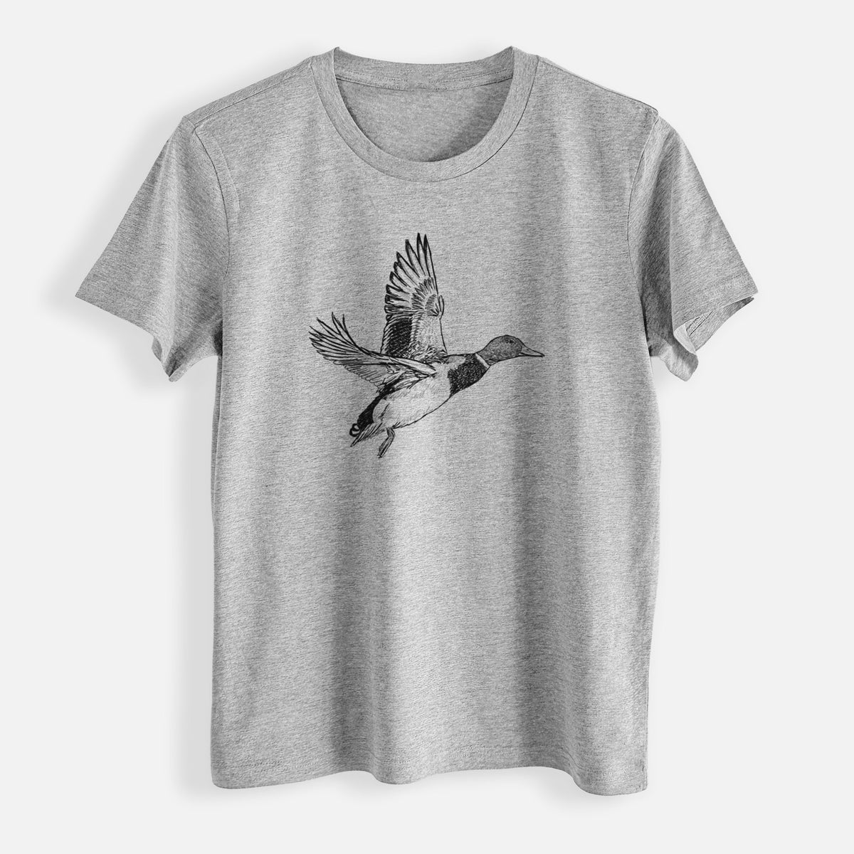 Male Mallard Duck - Anas platyrhynchos - Womens Everyday Maple Tee