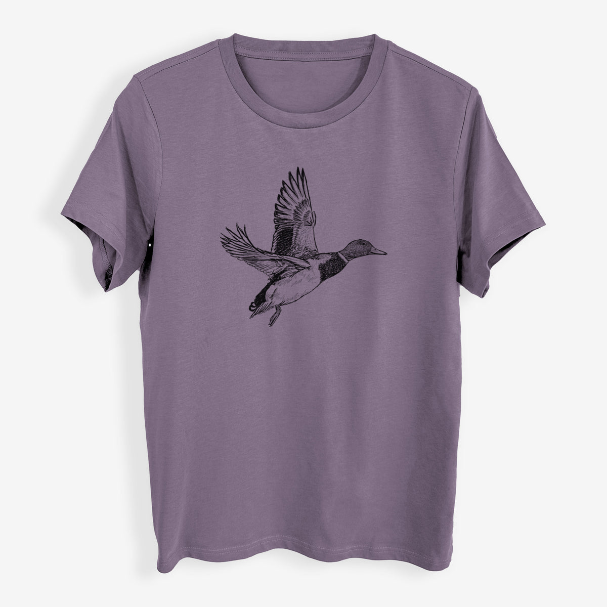 Male Mallard Duck - Anas platyrhynchos - Womens Everyday Maple Tee