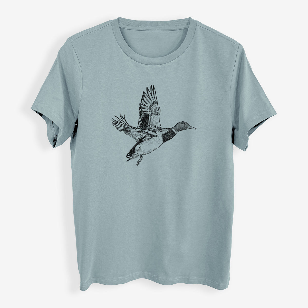 Male Mallard Duck - Anas platyrhynchos - Womens Everyday Maple Tee