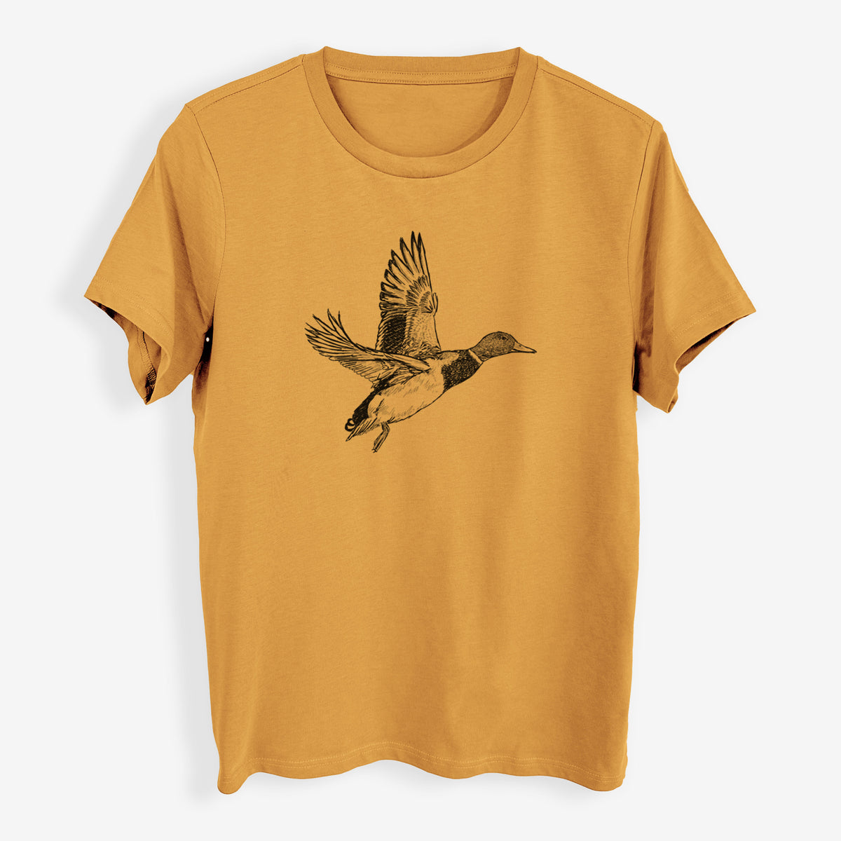 Male Mallard Duck - Anas platyrhynchos - Womens Everyday Maple Tee