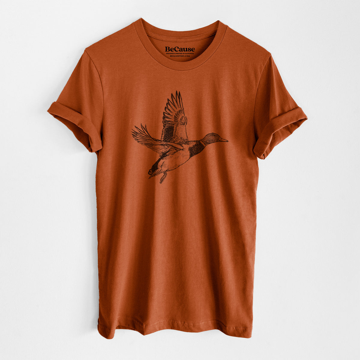 Male Mallard Duck - Anas platyrhynchos - Lightweight 100% Cotton Unisex Crewneck