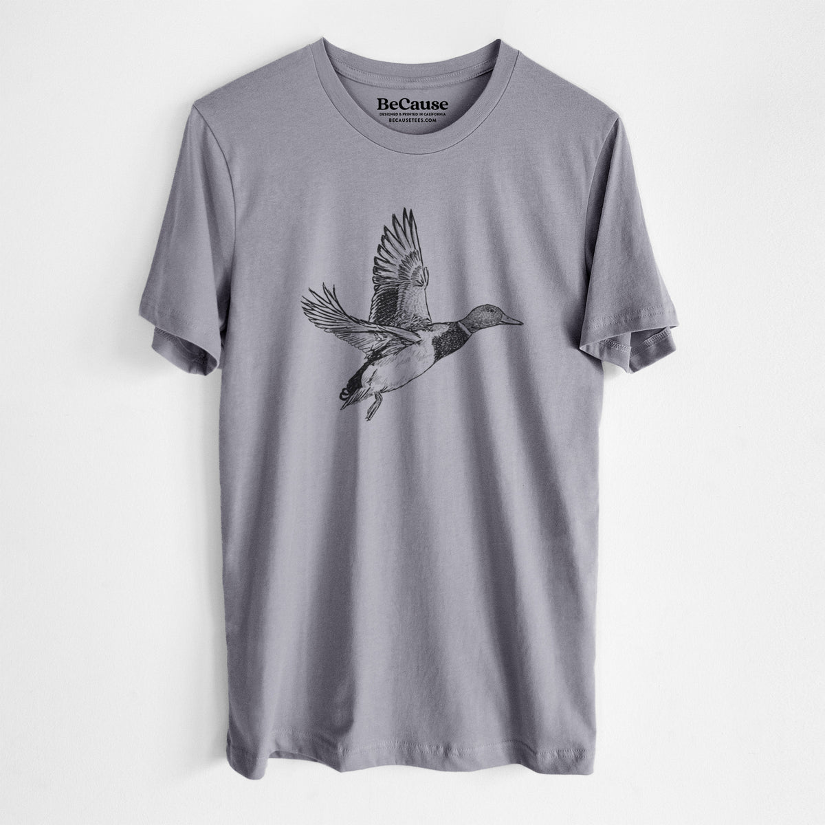 Male Mallard Duck - Anas platyrhynchos - Lightweight 100% Cotton Unisex Crewneck