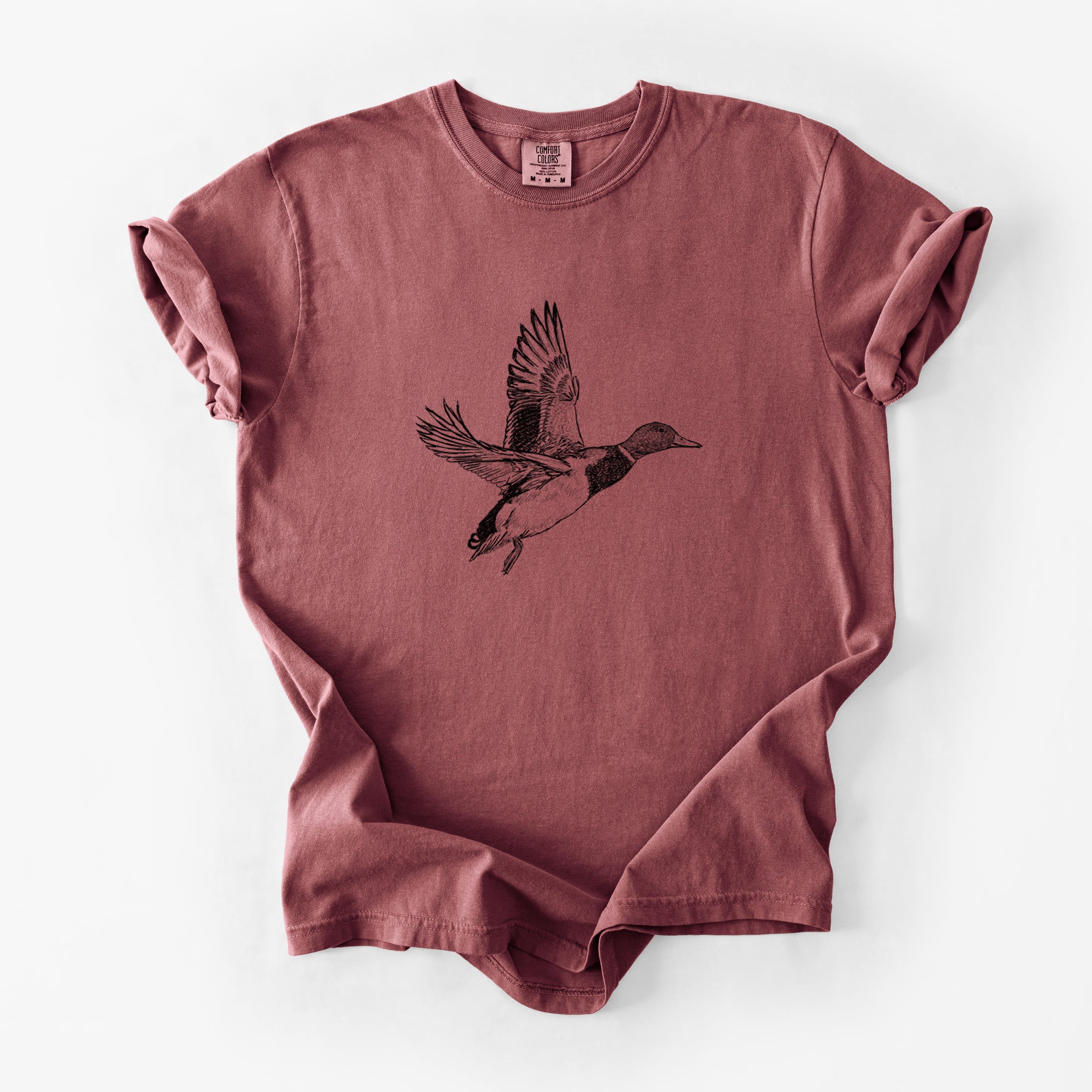 Male Mallard Duck - Anas platyrhynchos - Unisex Comfort Colors Garment-Dyed Heavyweight T-shirt