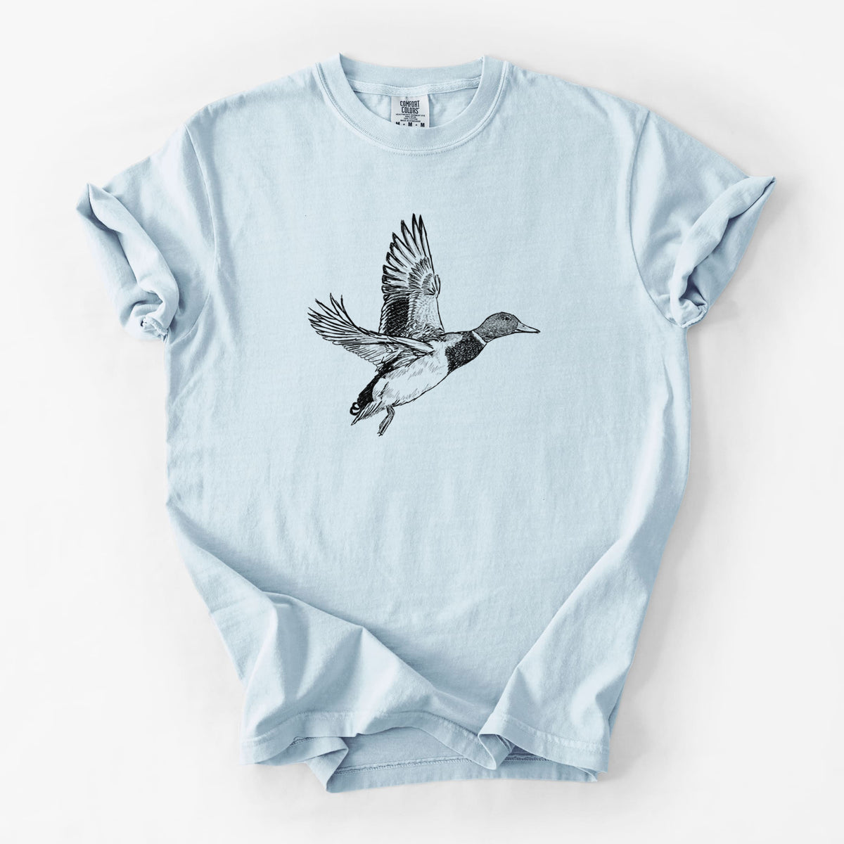 Male Mallard Duck - Anas platyrhynchos - Unisex Comfort Colors Garment-Dyed Heavyweight T-shirt