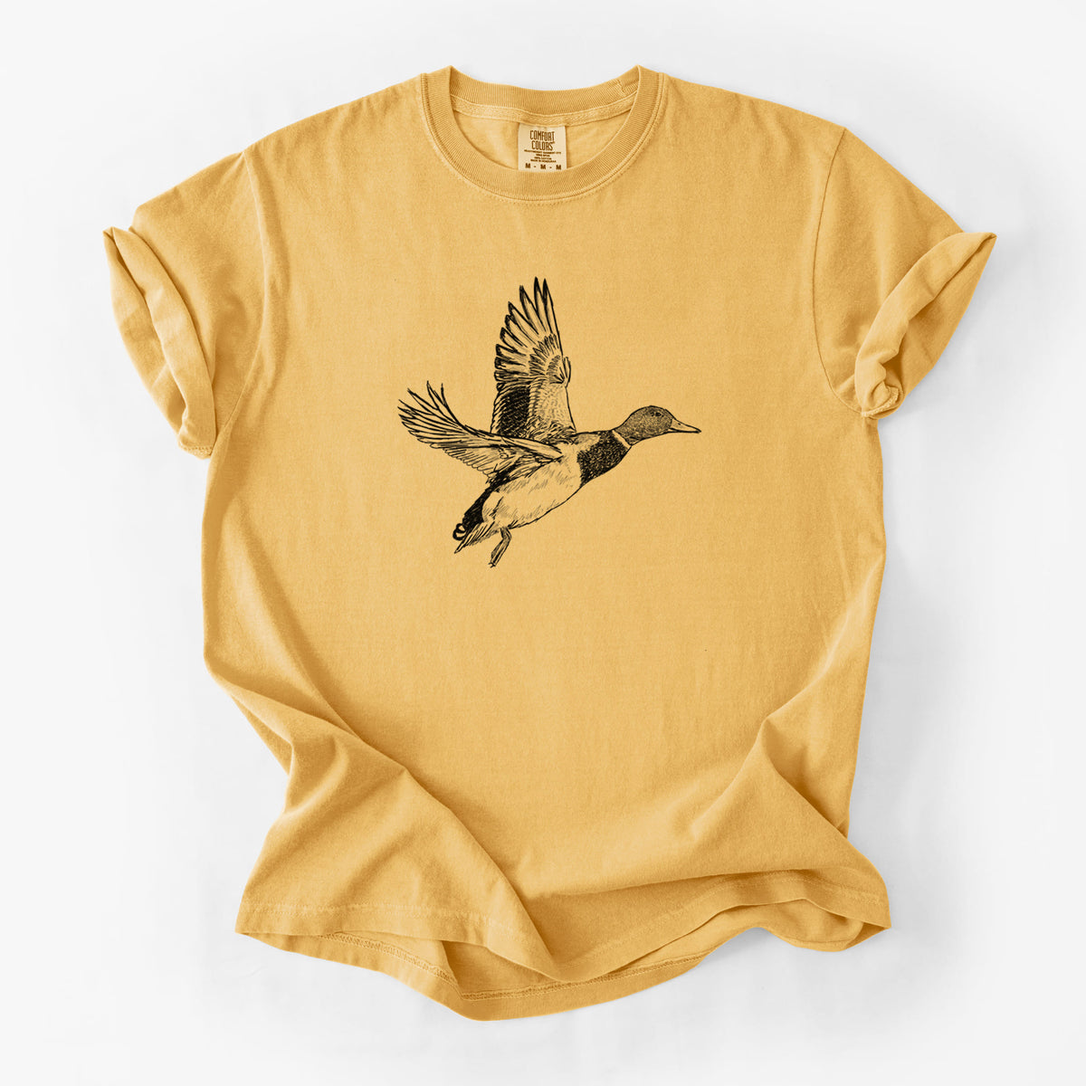 Male Mallard Duck - Anas platyrhynchos - Unisex Comfort Colors Garment-Dyed Heavyweight T-shirt
