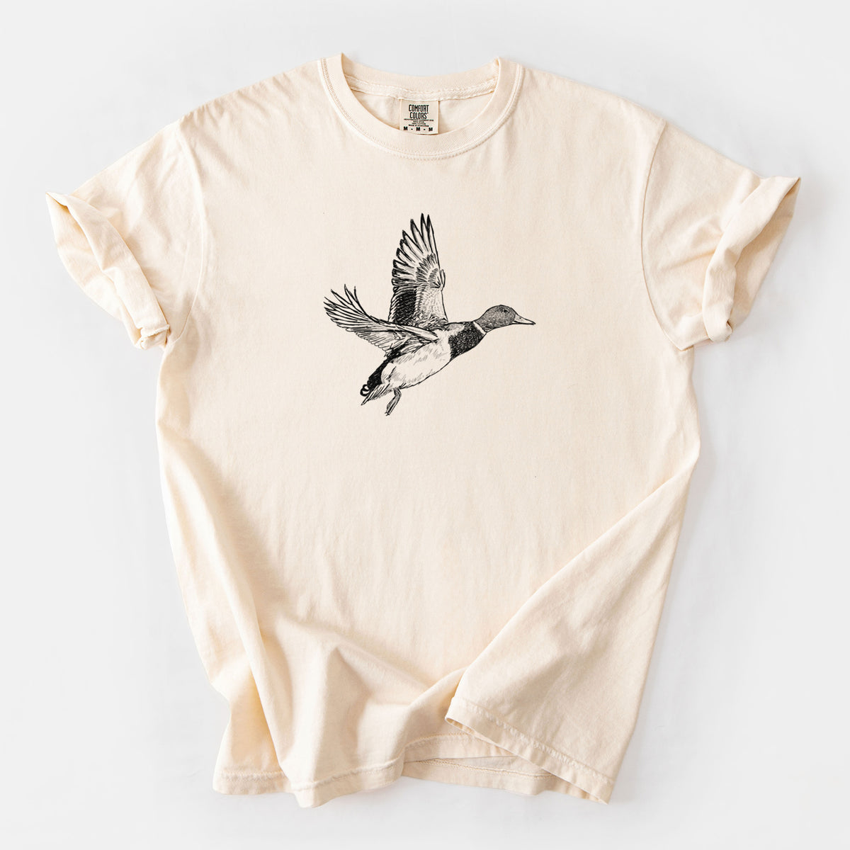 Male Mallard Duck - Anas platyrhynchos - Unisex Comfort Colors Garment-Dyed Heavyweight T-shirt