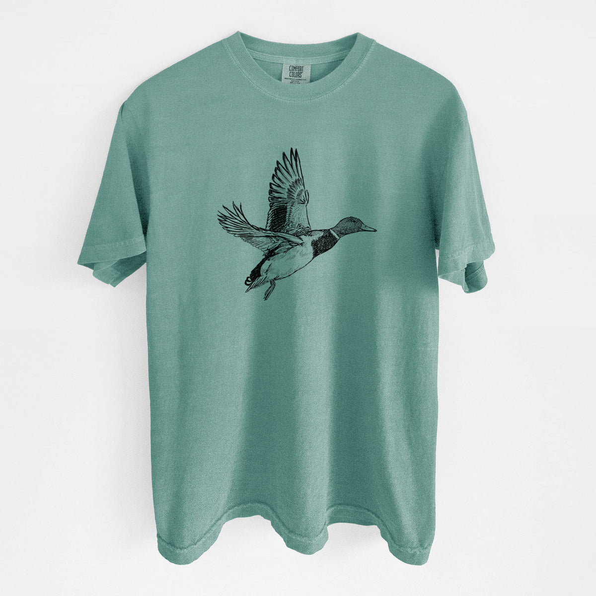 Male Mallard Duck - Anas platyrhynchos - Unisex Comfort Colors Garment-Dyed Heavyweight T-shirt