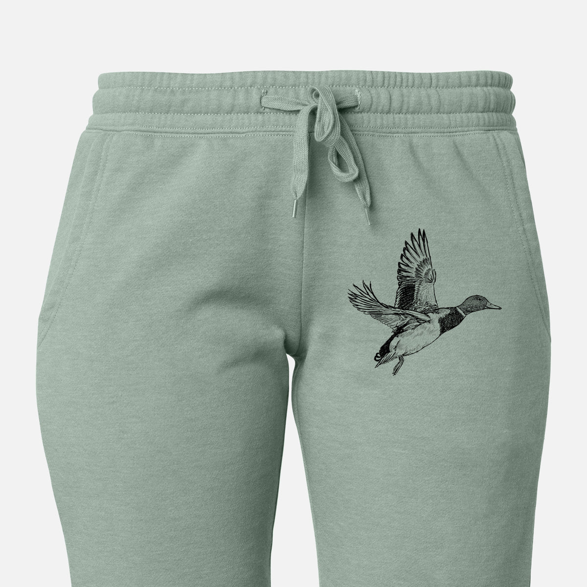 Male Mallard Duck - Anas platyrhynchos - Women&#39;s Cali Wave Jogger Sweatpants