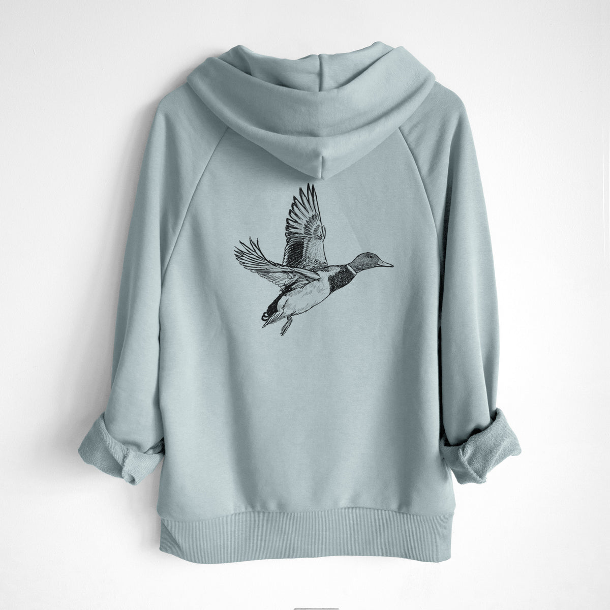 Male Mallard Duck - Anas platyrhynchos - UltraLuxe Heavyweight French Terry Hoodie