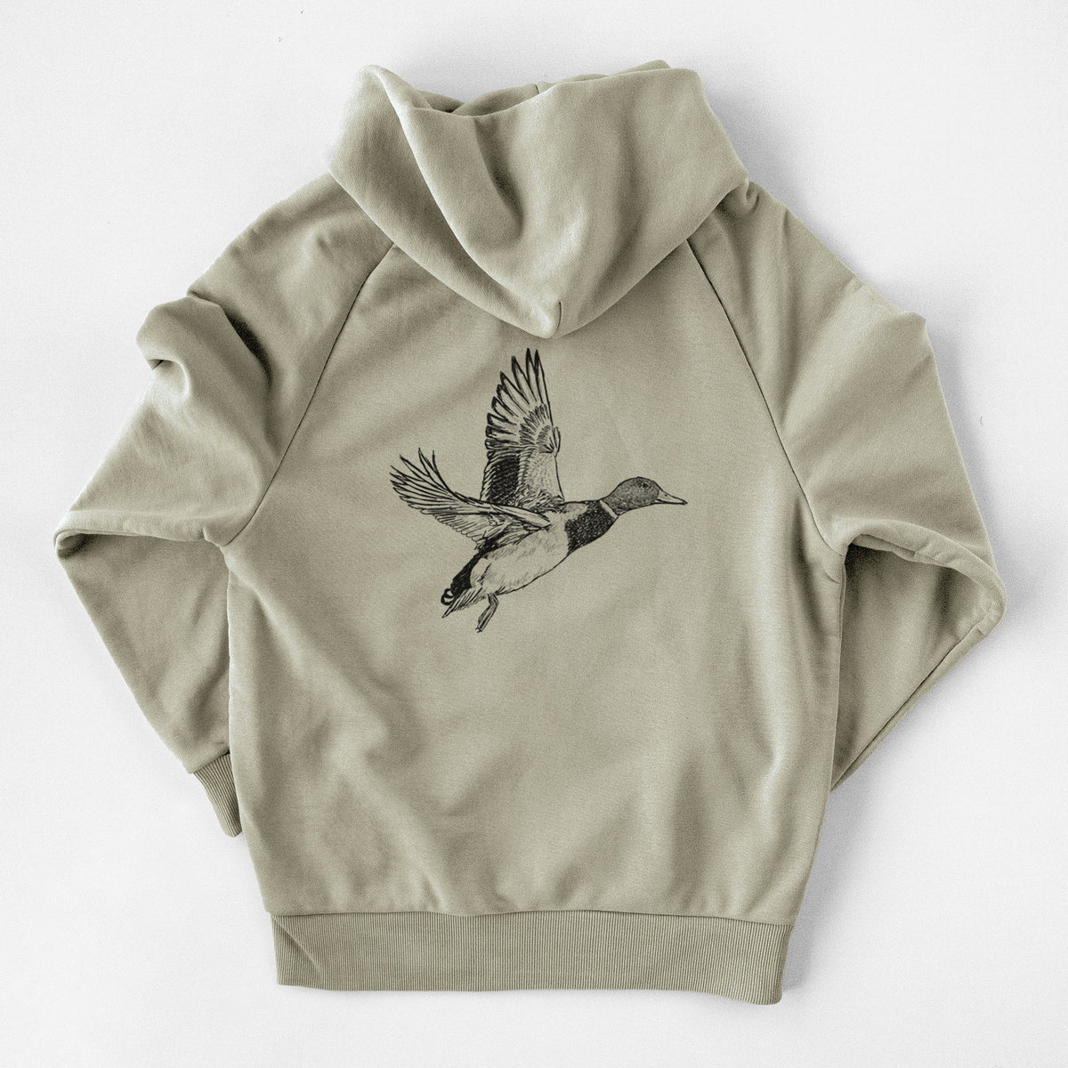 Male Mallard Duck - Anas platyrhynchos - UltraLuxe Heavyweight French Terry Hoodie