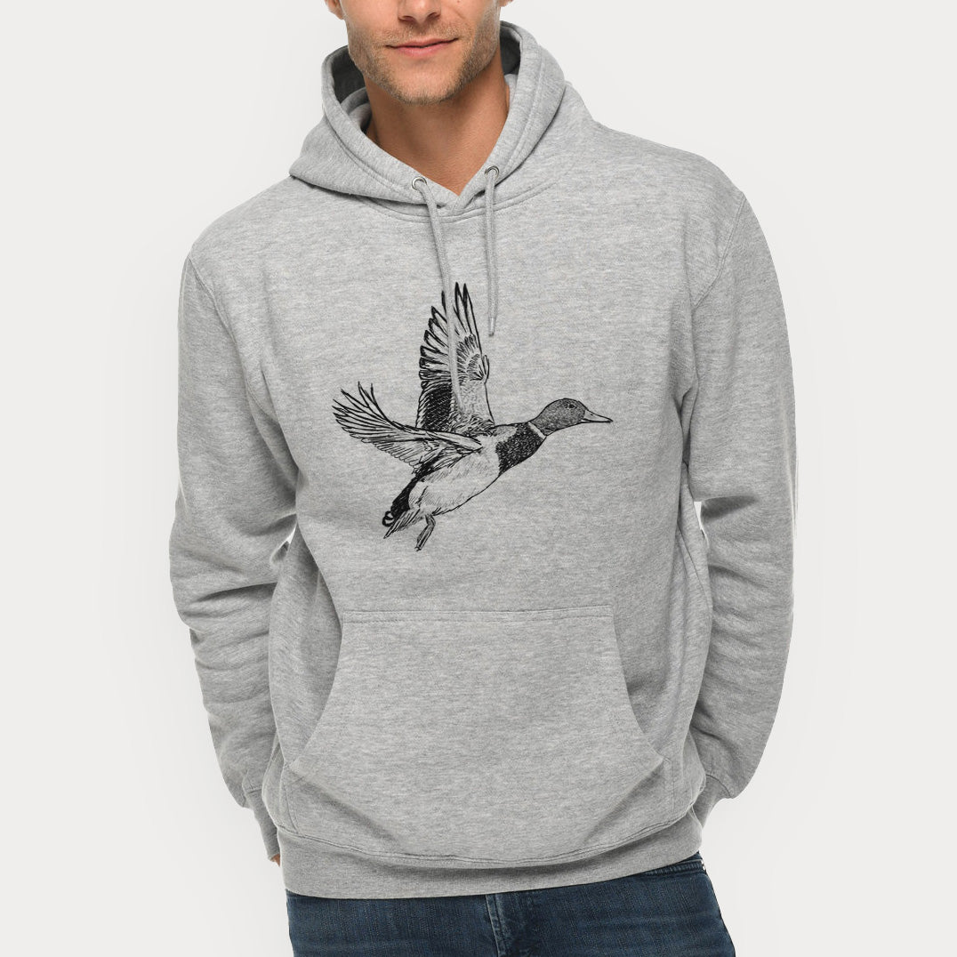 Male Mallard Duck - Anas platyrhynchos  - Mid-Weight Unisex Premium Blend Hoodie