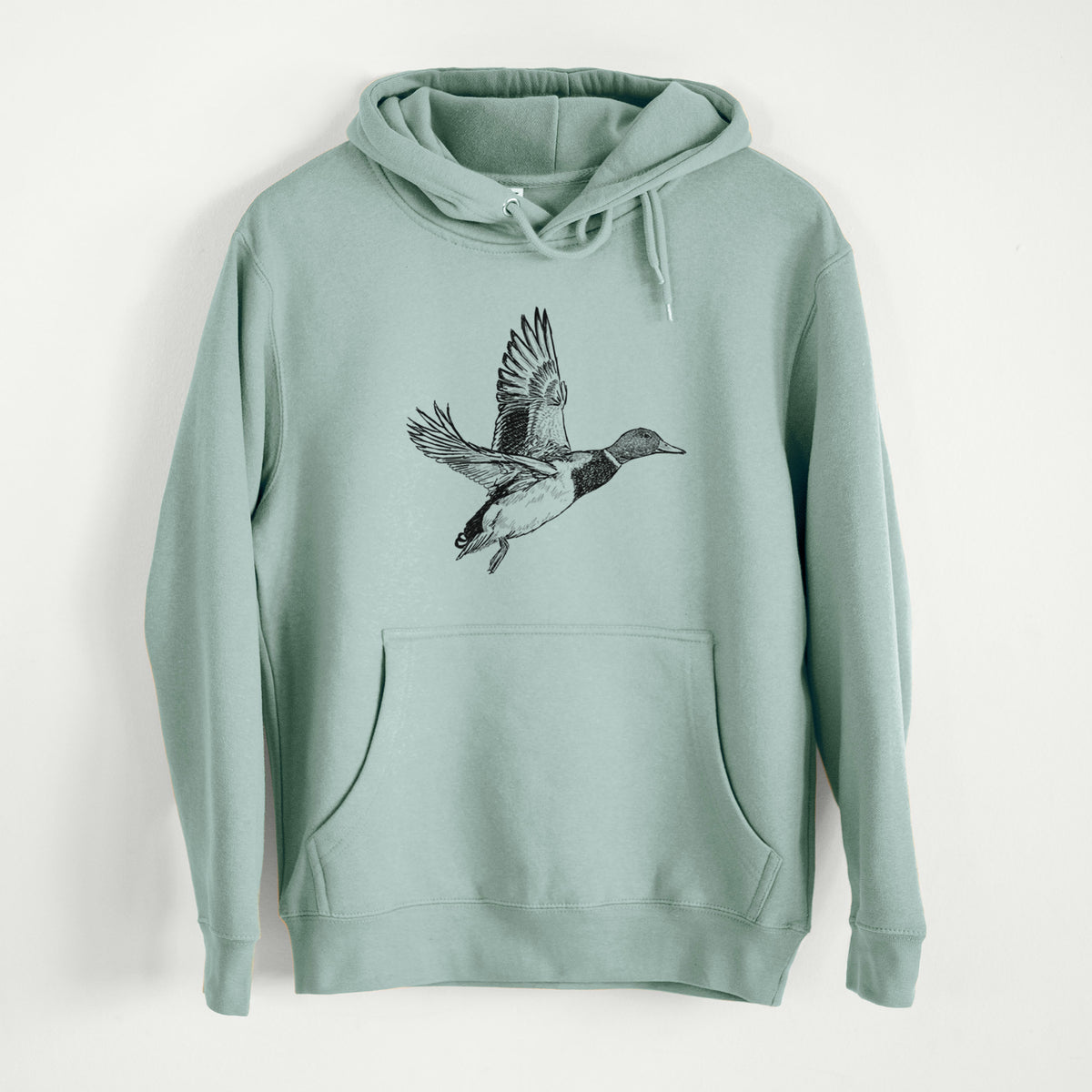 Male Mallard Duck - Anas platyrhynchos  - Mid-Weight Unisex Premium Blend Hoodie