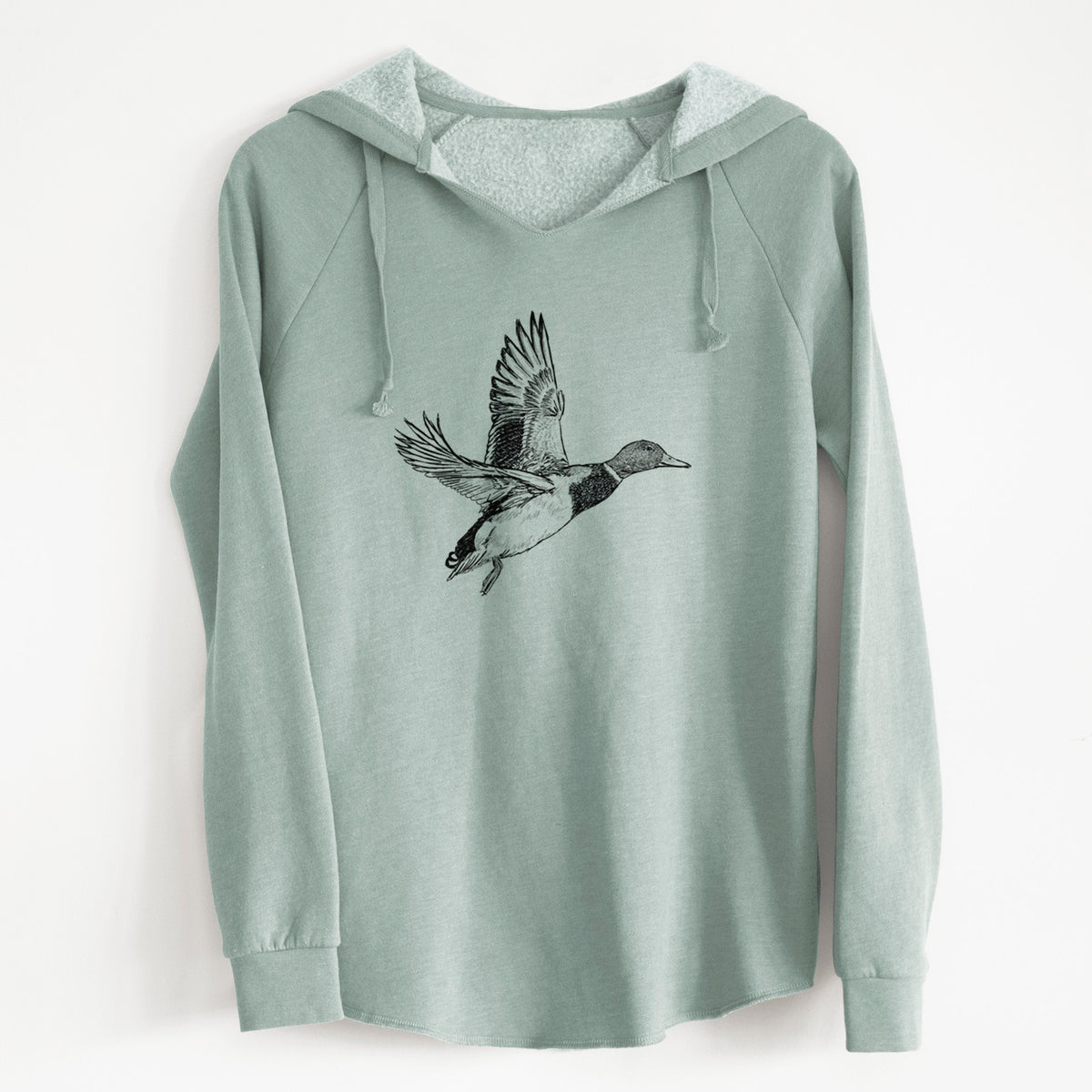 Male Mallard Duck - Anas platyrhynchos - Cali Wave Hooded Sweatshirt